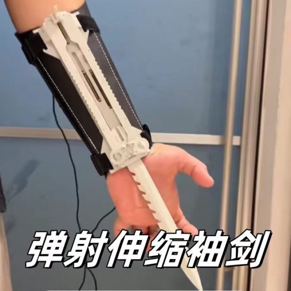 Recoil extendable wrist blade, Assassin's Creed radish wrist blade, wrist arrow, recoil launcher, stress-relieving cool toy for boys