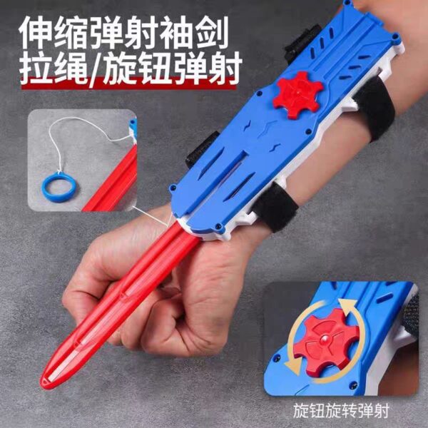 Recoil extendable wrist blade, Assassin's Creed radish wrist blade, wrist arrow, recoil launcher, stress-relieving cool toy for boys - 图片 3
